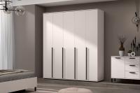 Шкаф распашной "Норден", ширина 200 см, Цвет Кашемир, пятидверный, с полками, со штангой