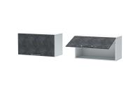 DL Антресоль Иннэс 7 Бетон графит и Белый ЛДСП, ширина 42 см, хранение вещей, полка, в гостиную, в спальню