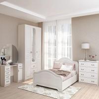 Спальня Кэт 6 набор 4, ширина кровати 160см, комплект мебели для спальни, шкаф для одежды, комод