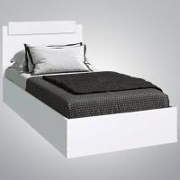 Кровать односпальная "ЭКО" 90х200 Белый гладкий, подростковая для подростка мальчика и девочки, напольная, детская