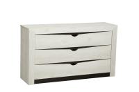 Комод 33.11 Лючия, цвет бетон пайн белый / венге, шириан 132.7 см, с ящиками, в спальню, в гостиную