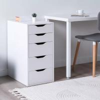 Комод Ингар, 5 ящиков, 36x71x53 см, белый, высокий и глубокий, ширина 36 см напольный
