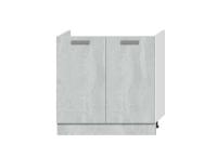 Кухонный модуль "Тифани" М-80 Белый, Бетонный Камень, ширина 80 см, напольный, с полками