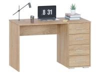 Письменный стол СПМ-353, ширина 120 см, Дуб Сонома ЛДСП, с ящиками учебный для студента или школьника, широкий