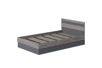 Кровать односпальная "Соната" 120 см, Цвет Графит, Дуб Крафт Серый, подростковая, детская, в спальню