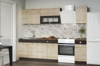 Кухонный гарнитур "Виола" 2,0 м, ширина 200 см, Цвет Дуб венге / Дуб сонома, модульная, со столешницей, прямой