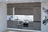 Кухонный гарнитур Ноктюрн люкс 3000, цвет Бетон темный, прямой, модульный, со столешницей, с полками, с выдвижными ящиками