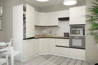 Кухонный гарнитур Амели оптима 1800*2400, Цвет Дуб грей, ширина 180 см * 240 см, с навесными шкафами, с выдвижными ящиками, с полками, с тумбой под мойку