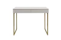 Стол письменный НИКОЛЬ 4, ширина 100 см, цвет белый шёлк, золотой, с ящиками, в кабинет, в спальню