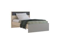 Кровать 1200 ТИВОЛИ цвет Дуб Сонома, Глиняный серый, Графит серый спальное место 120*200 для подростков и детей
