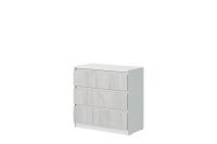 Комод №2 "Соната" цвет Белый текстурный, Дуб Крафт Белый, ширина 80 см, для спальни, с ящиками, гардеробная