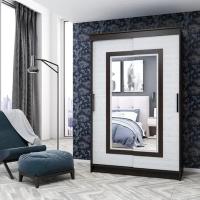 Шкаф-купе Элегант 5 ширина 126 см Дуб Венге / Сосна лоредо, для одежды, большой, с ящиками, высота 200 см, высокий