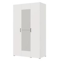 Шкаф 3ств 1200 Бостон с зеркалом, цвет Белый (4 ящика+штанга)