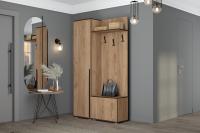 Прихожая "Норден 2" Дуб Крафт Золотой, ширина 118 см, с вешалкой, с полками