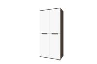 Шкаф "Вегас" цвет Венге и Белый глянец ширина 100 см для спальни, гостиной и прихожей с полками и штангой