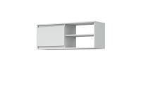 Полка МС "Соната" 110см, цвет Белый Текстурный, навесная, в спальню, в гостиную