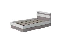 Кровать односпальная "Соната" 120 см, Цвет Дуб Крафт Серый, Белый текстурный, подростковая, детская, в спальню