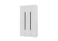 Шкаф 3х створчатый "Вега" цвет Крафт Белый и Венге ЛДСП ширина 120 см с полками и штангой для спальни, гостиной, прихожей