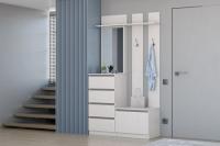 Вешалка 2 Кэт 1 Графит и Ясень Анкор светлый, ширина 110 см, вешалка для одежды, в прихожую, обувница