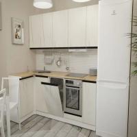 Кухонный гарнитур Амели прайм 400 1100*2000, Цвет Дуб грей, ширина 110 см * 200 см, с навесными шкафами, с выдвижными ящиками, с тумбой под мойку