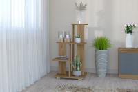 Цветочница №1 Дуб Крафт Золотой, ширина 50 см, с полками для цветов