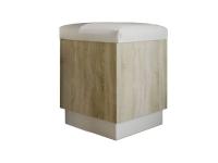 Пуфик Эдем-1 Дуб сонома / Белый жемчуг ширина 41 см ЛДСП в прихожую в спальню