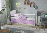 Кровать Дельфин 1900х800 Белый/Ламарти Ирис с ящиками для хранения для детей и подростков в спальню и детскую