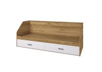 Кровать Лайт 800/2 ящика, цвет Дуб золотой/Белый