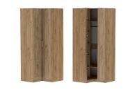 Иннэс-7" Шкаф Угловой Дуб Крафт и Дуб Крафт ЛДСП, ширина 100 см, шкаф распашной, в гостиную