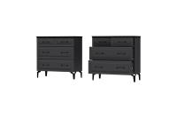 Комод К-1 Шарм Антрацит, ширина 91 см, с ящиками, в спальню, в гостиную