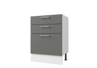 Кухонный модуль Оптима Стол 80 - 3 ящика, цвет Холст вулкан