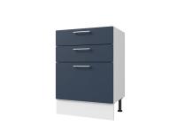 Кухонный модуль Оптима Стол 80 - 3 ящика, цвет Холст сапфир