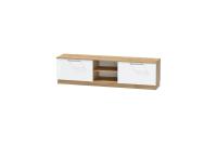 Тумба 1 Иннэс 7 Белый глянец и Дуб Крафт золотой, ширина 160 см, тумба под телевизор, консоль, в гостиную