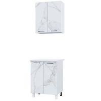 Кухня Trend 600, цвет Белый/Мрамор милк МДФ