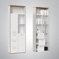 Шкаф ШК-503 МС СВЕН, ширина 80 см, с открытыми полками, выдвижными ящиками, для спальни, с дверцами