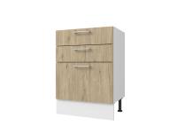 Кухонный модуль Оптима Стол 80 - 3 ящика, цвет Рустик натур