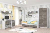 Молодёжная МС ЭГО набор 8, кровать ширина 80см, шкаф, комплект в спальню, комод