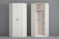 Шкаф угловой Колибри Рамка, ширина 80 см, со штангой, с полками, в гостиную, в спальню, в прихожую