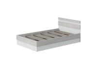 Кровать односпальная "Соната" 120 см, Цвет Белый текстурный, Дуб Крафт Белый, подростковая, детская, в спальню