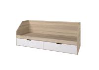 Кровать Анталия 800/2 ящика, цвет Сонома/Белый софт