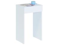 Туалетный столик СП-21, ширина 45 см Белый, с ящиком и зеркалом в спальню или прихожую