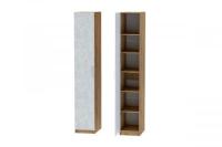 Шкаф 4 с фасадом Иннэс 7 ширина 40 см, Бетон снежный и ЛДСП Дуб Крафт золотой, шкаф распашной, для одежды, в спальню, в гостиную