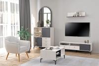 Гостиная МС Лион набор 11, ширина 258 см, комплект в гостиную, журнальный стол, комод