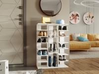 Обувница Лофт №6 Белый ширина 70 см ЛДСП с открытыми полками для прихожей