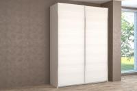 1 Шкаф купе Иннэс 5 1,4 Бодега белая глух, ширина 140 см, с полками, со штангой, в спальню, в прихожую