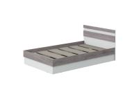 Кровать односпальная "Соната" 120 см, Цвет Белый текстурный, Дуб Крафт серый, подростковая, детская, в спальню