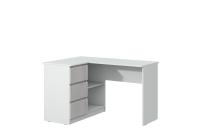 Стол письменный МС "Соната" Цвет Белый Текстурный, Дуб Крафт Белый, ширина 130см, большой, ученический, длинный, с ящиками