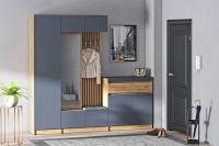 Прихожая Иннэс 10 набор 3, ширина 255 см, мебель в прихожую, комплект мебели, вешалка