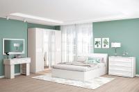 Спальня Кэт 4 набор 7, ширина кровати 160 см, комплект мебели в спальню, шкаф