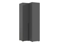 Шкаф Норд угловой с антресолью Графит